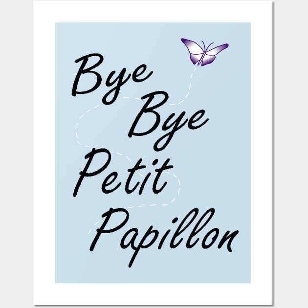 Bye Bye Petit Papillon! Purple Ombre Wall Art by OneBeamofSunshine